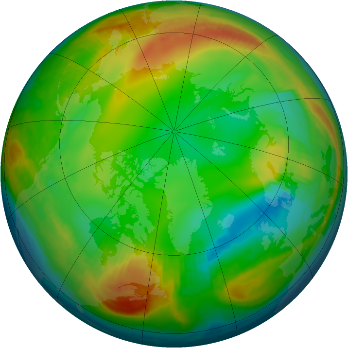 Arctic ozone map for 17 January 2000